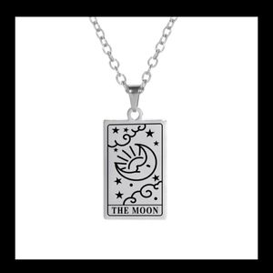 "THE MOON" Tarot Card Necklace